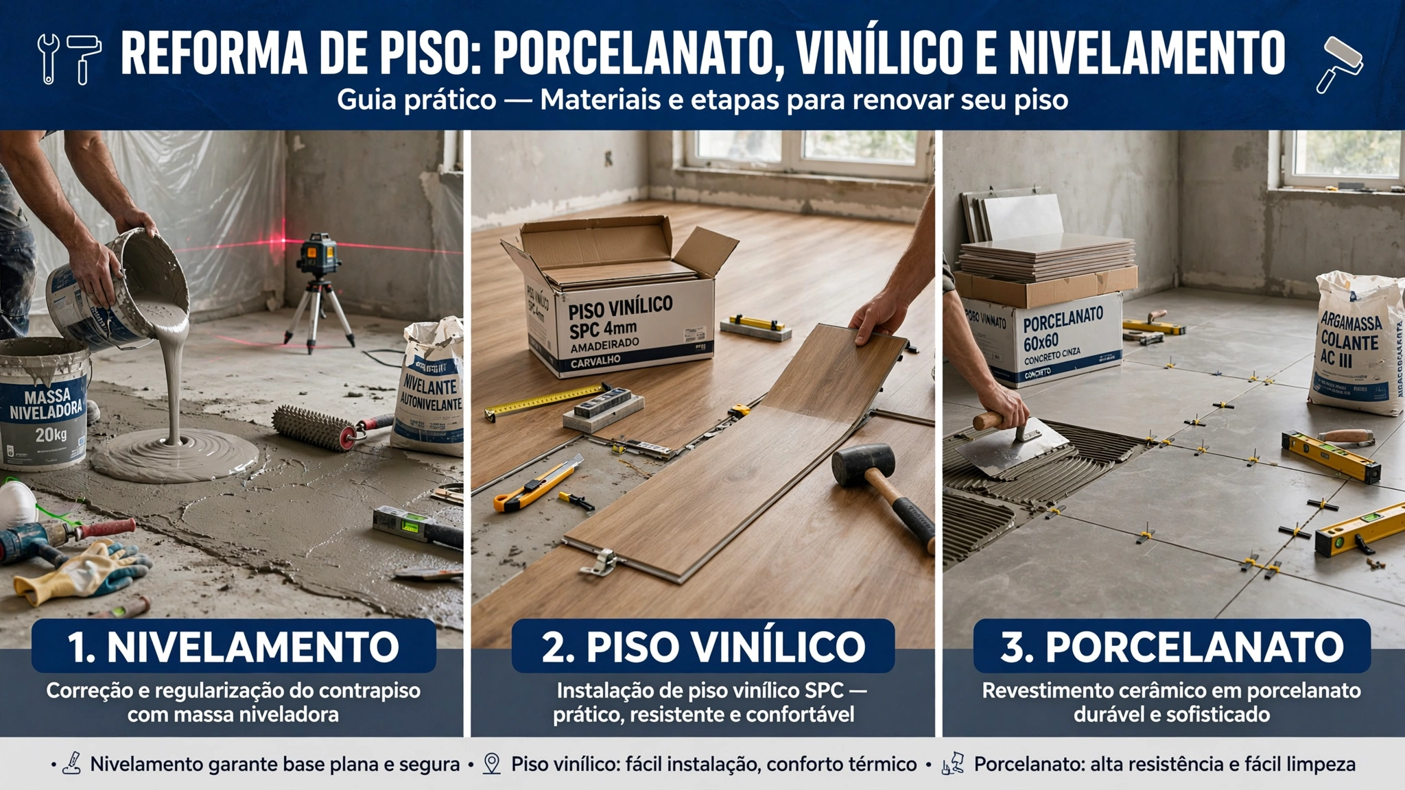 Reforma de Pisos: Troque com Garantia | Obra Cabo Frio